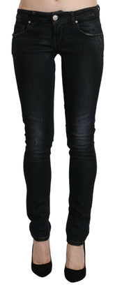 Acht Blue Washed Low Waist Skinny Denim Slim Trouser -   -  Acht.